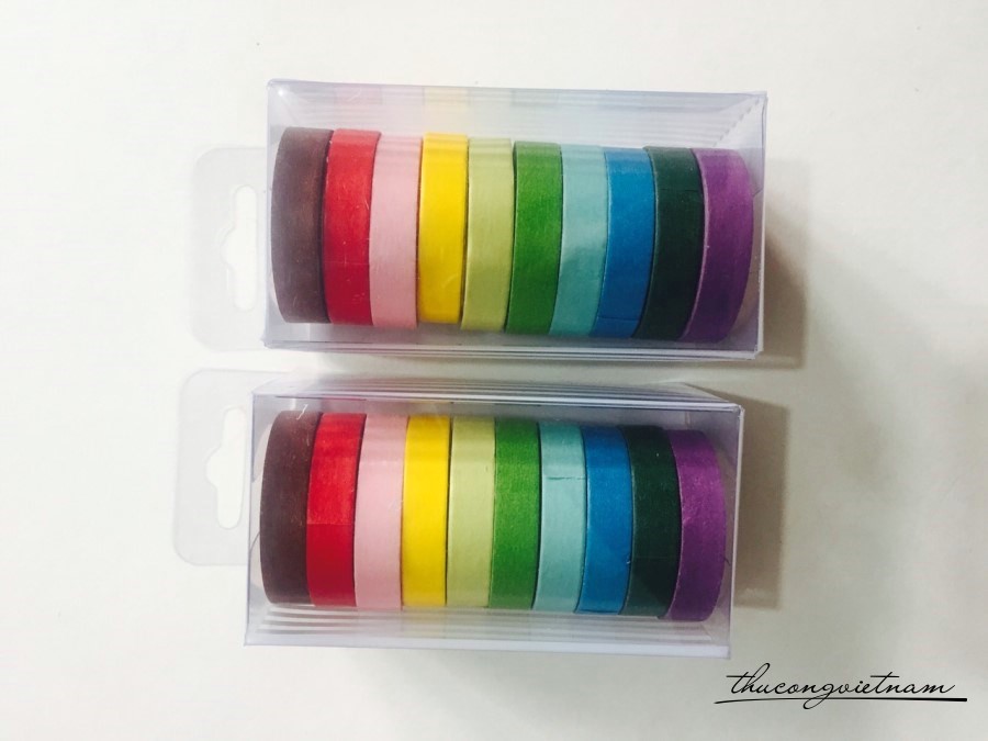 Băng keo giấy Washi Tape - Rainbow
